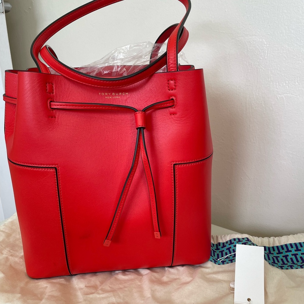 Tory Burch Block-T Drawstring Tote
